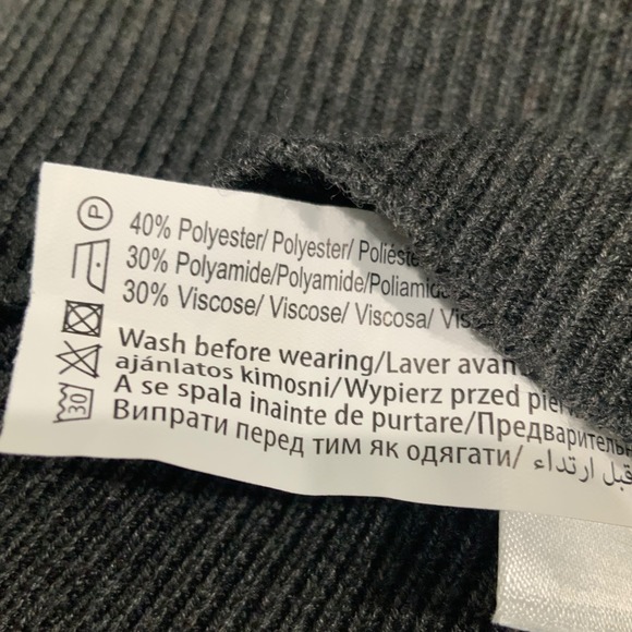 Inextenso Women Charcoal Gray Long Sleeve Sweater Top Size S Diamond Knit NWT - Picture 5 of 6